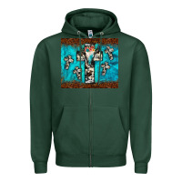 Sports Green bull skull cross tumbler Zipper Hoodie - JahusDesignShop