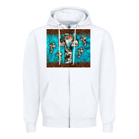 White bull skull cross tumbler Zipper Hoodie - JahusDesignShop