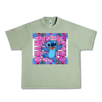 Oil Green stitch ohana Urban Heavy Tee - Zillion Design Studio