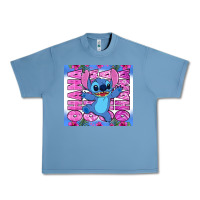 Pebble Blue stitch ohana Urban Heavy Tee - Zillion Design Studio