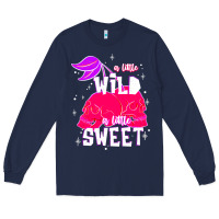 Navy a little wild a little sweet Long Sleeve Tee - JahusDesignShop