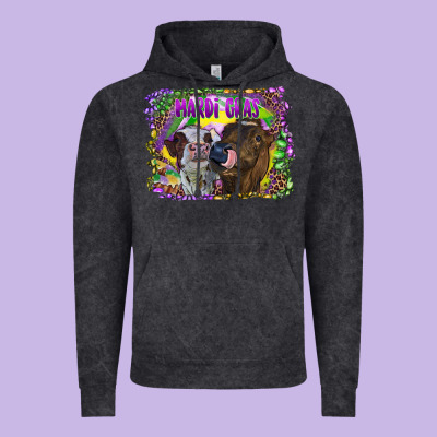 Vintage Hoodie Mardi Gras Heifers
