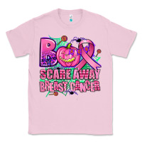 Halloween Boo With Cancer Ribbon Breast Cancer Sca Classic Tee | Teevron