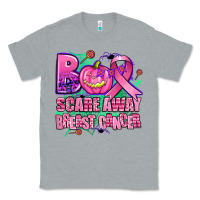 Heather Grey halloween boo with cancer ribbon breast cancer sca Classic Tee - AdoDesignShop
