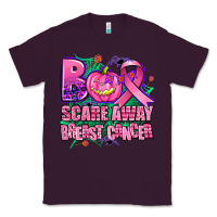 Plum halloween boo with cancer ribbon breast cancer sca Classic Tee - AdoDesignShop