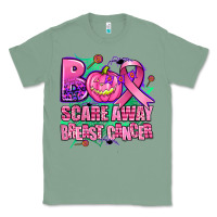 Sage halloween boo with cancer ribbon breast cancer sca Classic Tee - AdoDesignShop