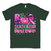 Sports Green halloween boo with cancer ribbon breast cancer sca Classic Tee - AdoDesignShop