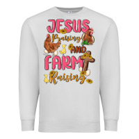 Dove Grey jesus praising and farm raising Premium Sweatshirt - MaliasSmallBusiness