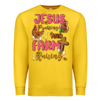 Lemon jesus praising and farm raising Premium Sweatshirt - MaliasSmallBusiness