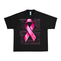 Black Breast Cancer Ribbon Hope Love Faith Urban Heavy Tee - texasbilliewilder