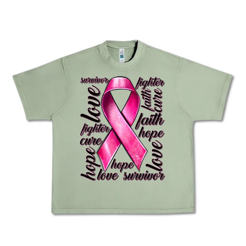 Breast Cancer Ribbon Hope Love Faith Urban Heavy Tee by texasbilliewilder | Teevron