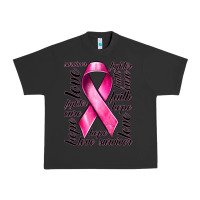 Pigment Black Breast Cancer Ribbon Hope Love Faith Urban Heavy Tee - texasbilliewilder