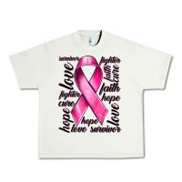 Pistachio Breast Cancer Ribbon Hope Love Faith Urban Heavy Tee - texasbilliewilder