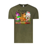 Happy Hallothanksmas Farm Animals Vintage Tee | Teevron