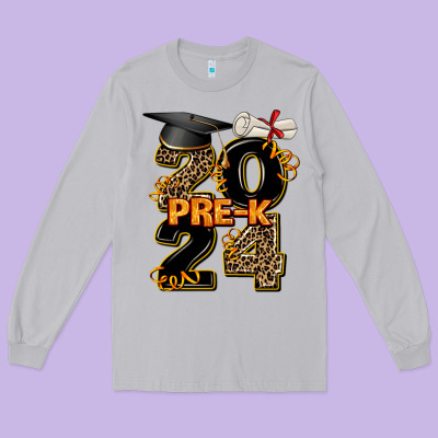 2024 Pre K Graduation Long Sleeve Tee Designed By Adodesignshop