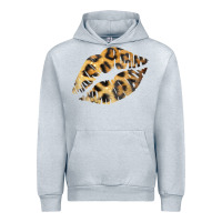 Heather Grey Leopard Lips Urban Hoodie - Bettercallsaul