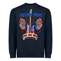 Navy freedom rocks make some noise Heavyweight Sweatshirt - texasbilliewilder