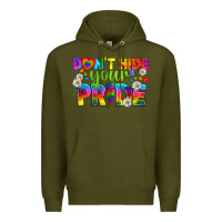 Army Green LGBTQ+ Don't Hide Your Pride Premium Hoodie - BundleAndBundleShop