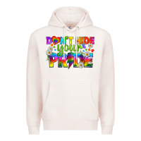 Pale Pink LGBTQ+ Don't Hide Your Pride Premium Hoodie - BundleAndBundleShop