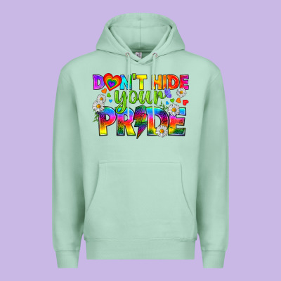 Lgbtq+ Don't Hide Your Pride Premium Hoodie Designed By Bundleandbundleshop