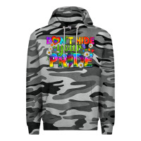 Slate Camo LGBTQ+ Don't Hide Your Pride Premium Hoodie - BundleAndBundleShop