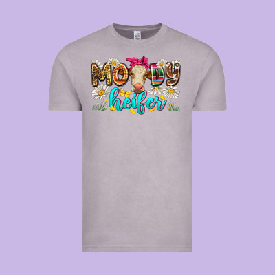 Moody Heifer Vintage Tee Designed By Zillion Design Studio