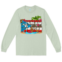 Matcha puerto rico and flowers with frog Long Sleeve Tee - AdoDesignShop