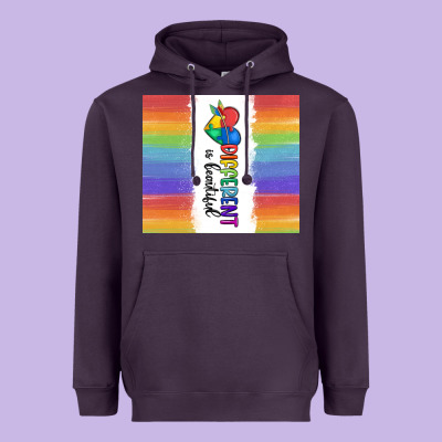 Different Is Beautiful Heavyweight Hoodie Designed By Maliassmallbusiness