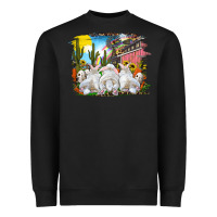 Black easter farm with bunnies Heavyweight Sweatshirt - RanaPortraitStore