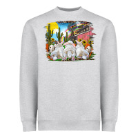 Heather Grey easter farm with bunnies Heavyweight Sweatshirt - RanaPortraitStore
