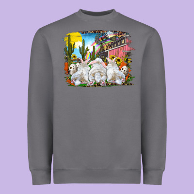 Heavyweight Sweatshirt easter farm with bunnies