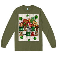 Army Green merry xmas Long Sleeve Tee - AdoDesignShop