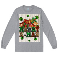 Heather Grey merry xmas Long Sleeve Tee - AdoDesignShop