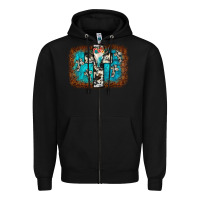 Black bull skull cross backgraund Zipper Hoodie - JahusDesignShop