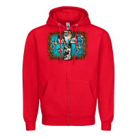 Red bull skull cross backgraund Zipper Hoodie - JahusDesignShop