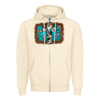 Sandshell bull skull cross backgraund Zipper Hoodie - JahusDesignShop