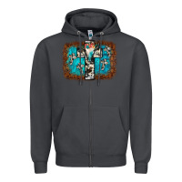 Smoke bull skull cross backgraund Zipper Hoodie - JahusDesignShop