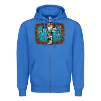 True Royal bull skull cross backgraund Zipper Hoodie - JahusDesignShop