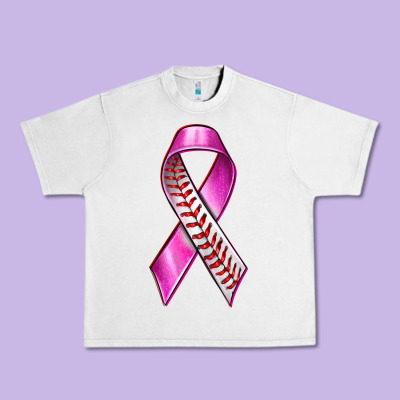 Breast Cancer Ribbon Baseball Urban Heavy Tee Designed By Texasbilliewilder