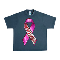 Midnight Navy Breast Cancer Ribbon Baseball Urban Heavy Tee - texasbilliewilder