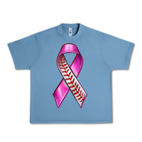 Pebble Blue Breast Cancer Ribbon Baseball Urban Heavy Tee - texasbilliewilder