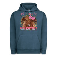 Hello Valentine Highland Cow Urban Hoodie | Teevron
