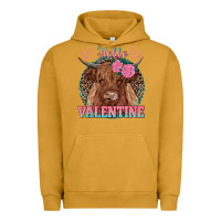 Pigment Peanut Butter hello valentine highland cow Urban Hoodie - RanaPortraitStore
