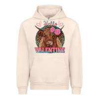 Sandshell hello valentine highland cow Urban Hoodie - RanaPortraitStore