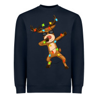 Navy dabbing deer Heavyweight Sweatshirt - Zillion Design Studio
