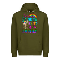 Army Green I'm The Rainbow Sheep Of The Family Premium Hoodie - BundleAndBundleShop