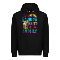 Black I'm The Rainbow Sheep Of The Family Premium Hoodie - BundleAndBundleShop