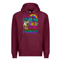 Burgundy I'm The Rainbow Sheep Of The Family Premium Hoodie - BundleAndBundleShop
