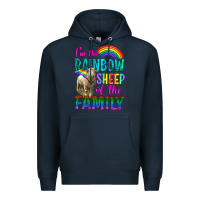 Navy I'm The Rainbow Sheep Of The Family Premium Hoodie - BundleAndBundleShop