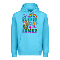 Ocean Blue I'm The Rainbow Sheep Of The Family Premium Hoodie - BundleAndBundleShop